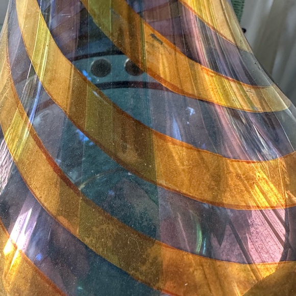 MacKenzie-Childs Gold Decantor 11” - Picture 8 of 8